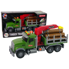  Fadarabok Szállítására Alkalmas Hang- és Fényeffektes Játék Teherautó Daruval autópálya és játékautó