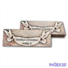 Fadeszka galambokkal 3,4x10cm - Emléked szívünkben… dekorációs kellék