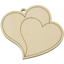  Fafigura 5db/csomag - Szivecske dekorációs kellék