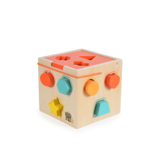 Fajáték fa formaberakó 14x14x13cm formabedobó