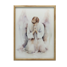  FAKERETES FALI PLAKÁT ANGYAL IMÁJA 50x70 CM grafika, keretezett kép