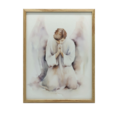  FAKERETES FALI PLAKÁT ANGYAL IMÁJA 50x70 CM grafika, keretezett kép