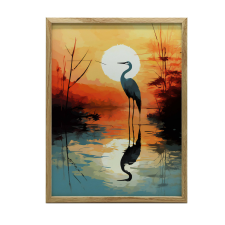 FAKERETES FALI PLAKÁT TÁJ MATT 30x40 CM grafika, keretezett kép