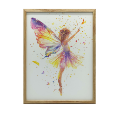  FAKERETES FALI PLAKÁT TÜNDÉR TÁNC 50x70 CM SÖTÉTBARNA grafika, keretezett kép