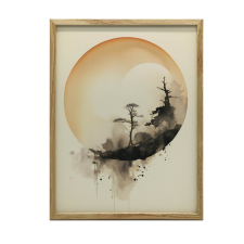 FAKERETES FALI PLAKÁT ZEN KÖR, MATT 50x70 CM grafika, keretezett kép