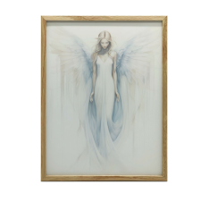  FAKERETES PLAKÁT FALRA ANGYAL GLOW OF BLUE 50x70 grafika, keretezett kép