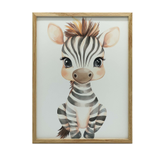  FAKERETES PLAKÁT FALRA KIS ZEBRA 50x70 CM MATT grafika, keretezett kép