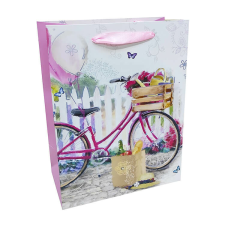 Fakopáncs Ajándéktasak - közepes (pink bicikli kosárral) ajándéktasak
