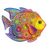 Fakopáncs Fa puzzle, színes A5 méretű (hal)