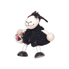 Fakopáncs Rugós figura (fekete bárány-lány) játékfigura