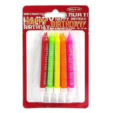 Fakopáncs Szülinapi gyertya, 10 db-os (boldog születésnapot felirattal) party kellék