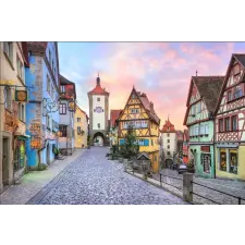  Fal tapéta, Sunset in Rothenburg, 250 x 200 cm tapéta, díszléc és más dekoráció