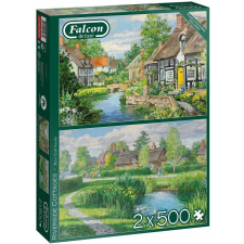 FALCON puzzle ház a folyó partján 2x500 darab puzzle, kirakós