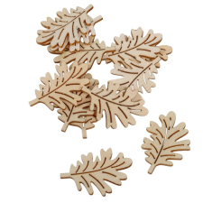  Falevél fa natúr 4,2cm 12db-os dekorációs kellék