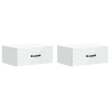  Fali éjjeli szekrény 2 pcs Fehér 49 x 34,5 x 20 cm Szerelt Fa