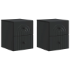  Fali éjjeli szekrény 2 pcs Fekete 33 x 34,5 x 40 cm Szerelt Fa