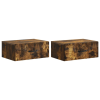  Fali éjjeli szekrény 2 pcs Füstös Tölgy 49 x 34,5 x 20 cm