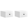  Fali éjjeli szekrény 2 pcs Magasfényű Fehér 33 x 34,5 x 20 cm