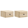  Fali éjjeli szekrény 2 pcs Sonoma Tölgy 34,5 x 33 x 20 cm