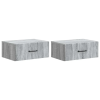  Fali éjjeli szekrény 2 pcs Szürke Sonoma 49 x 34,5 x 20 cm