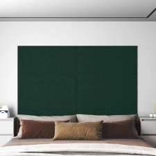  Fali Fejtámla 12 pcs Sötétzöld 90 x 15 cm Bársony ágy és ágykellék