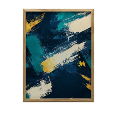 FALI KÉP MŰVÉSZI RITMUS FA KERETBEN 30x40 CM grafika, keretezett kép