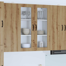  Fali konyhaszekrény kézműves tölgy 80 x 31 x 100 cm Faanyag bútor