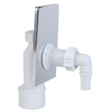  Fali mosógép csatlakozó műanyag króm előlappal (Fali mosógép csatlakozó műanyag króm előlappal) beépíthető gépek kiegészítői