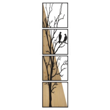 Fali panel madárvas fa készlet 4 db 50x2x200 (50x2x50)cm grafika, keretezett kép
