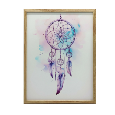FALI PLAKÁT ÁLOMFŐ GYERMEKEK FA KERETBEN 50x70 CM grafika, keretezett kép