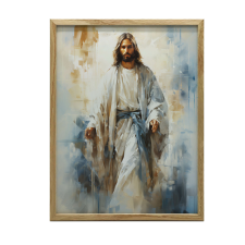 FALI PLAKÁT ALUMÍNIUM KERETBEN KÉK FÉNY 40X50 CM grafika, keretezett kép