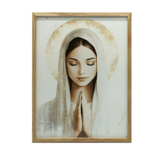 FALI PLAKÁT ALUMÍNIUM KERETBEN MI ASZszonyunk IMÁBAN 30x40 grafika, keretezett kép