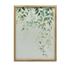  FALI PLAKÁT ALUMÍNIUM KERETBEN ZÖLD LEVÉTELEK 40x50 CM grafika, keretezett kép