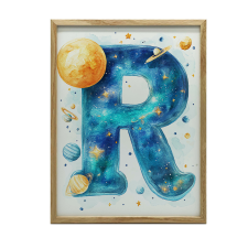 FALI PLAKÁT ALUMÍNIUM KERETBŐL BOLYGÓVILÁG 40X50 CM grafika, keretezett kép