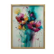 FALI PLAKÁT ALUMÍNIUM KERETBŐL FIELD CHARM 40X50 CM MATT PAPÍR grafika, keretezett kép