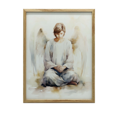 FALI PLAKÁT ANGYAL IMAPASZTELL ARANY KERETTEL 70x100 CM grafika, keretezett kép