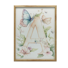 FALI PLAKÁT ARANY KERETBEN ANGYAL GYERMEKEKNEK 40x50 CM grafika, keretezett kép