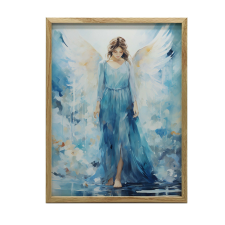 FALI PLAKÁT ARANY KERETBEN ANGYALOK BLUE BEAUTY 40x50 CM grafika, keretezett kép