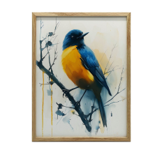  FALI PLAKÁT ARANY KERETBEN, BIRD&#039;S MOMENT 40x50 CM MATTE grafika, keretezett kép