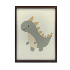  FALI PLAKÁT ARANY KERETBEN DINOSAUR SMILE 60x90 CM grafika, keretezett kép