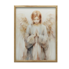  FALI PLAKÁT ARANY KERETBEN GYENGE IMÁDSÁG 50x70 CM grafika, keretezett kép