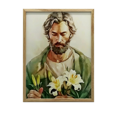 FALI PLAKÁT ARANY KERETBEN SAINT JOSEPH LILES 30x40 CM grafika, keretezett kép