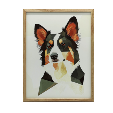 FALI PLAKÁT ARNYOS BORDER COLLIE KERET NÉLKÜL 70x100 CM grafika, keretezett kép