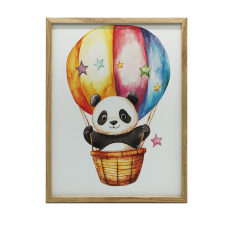 FALI PLAKÁT ARNYOS PANDA KOSÁRBAN 50x70 CM KERET NÉLKÜL, MATT grafika, keretezett kép