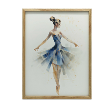  FALI PLAKÁT BALLERINA TÁNC ELEGANCE KERETBEN 70x100 CM grafika, keretezett kép