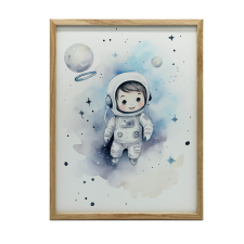 FALI PLAKÁT EGY KIS FELFEDEZŐ CSILLAGÚTJA KERETBEN 30X40 CM grafika, keretezett kép