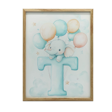 FALI PLAKÁT ELEFÁNT T BETŰRE 30X40 CM KERET NÉLKÜL, MATT grafika, keretezett kép