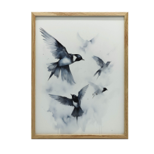 FALI PLAKÁT FEHÉR KERETBEN PEACE IN FLIGHTS 30x40 CM MATT PAPÍR grafika, keretezett kép