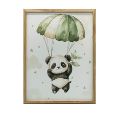 FALI PLAKÁT FEHÉR KERETES PANDA EJTŐERNYŐN 30X40 CM grafika, keretezett kép