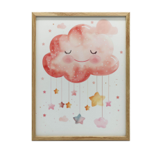 FALI PLAKÁT FEKETE ALUMÍNIUM KERETBEN BOSZORKÁNYFELHŐ 50x70 CM grafika, keretezett kép